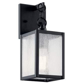 Lahden 12.25'' 1 Light Outdoor Wall Light with Clear Seeded Glass in Textured Black (10687|59005BKT)