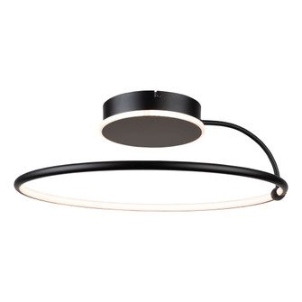 Halo Collection Integrated LED Semi-Flush Mount, Black (12|AC6631BK)