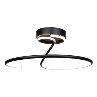 Halo Collection Integrated LED Semi-Flush Mount, Black (12|AC6633BK)