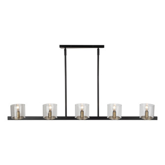 Salinas Collection 5-Light Island Light, Black and Brass (12|AC11825BB)