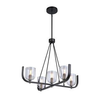 Cheshire Collection 5-Light Chandelier, Black & Nickel (12|AC11746NB)