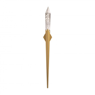 Solitude 70in LED 3000K/3500K/4000K 120V-277V Wall Sconce in Aged Brass with Optic Haze Quartz (1118061|BWS31270-AB)