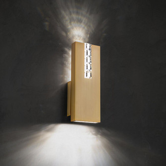 Helios 14in LED 3000K/3500K/4000K 120V-277V Wall Sconce in Black with Clear Optic Crystal (1118061|BWS15214-BK)