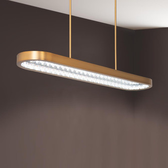 Marquis 47in LED 3000K/3500K/4000K 120V-277V Pendant in Aged Brass with Clear Crystals from Swarov (1118061|BPD83247-AB)