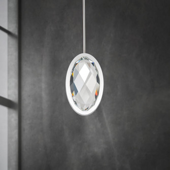 Wonder 10in LED 3000K/3500K/4000K 120V-277V Mini Pendant in Black with Clear Optic Crystal (1118061|BPD38210-BK)