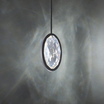 Wonder 10in LED 3000K/3500K/4000K 120V-277V Mini Pendant in Black with Clear Optic Crystal (1118061|BPD38210-BK)