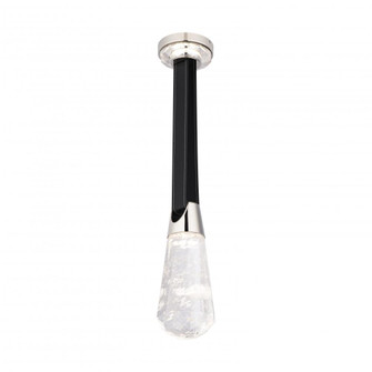 Strapped 12in LED 3000K/3500K/4000K 120V-277V Mini Pendant in Polished Nickel with Optic Haze Quartz (1118061|BPD36312-PN)