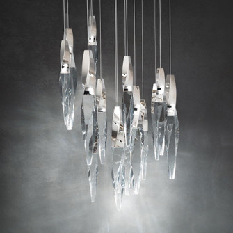 Kindjal 15 Light LED 3000K/3500K/4000K 120V-277V Multi-Light Pendant in Aged Brass (1118061|BPD13215-AB)