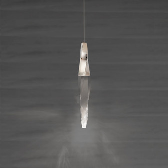 Kindjal 1 Light LED 3000K/3500K/4000K 120V-277V Mini Pendant in Black with Clear Optic Crystal (1118061|BPD13214-BK)