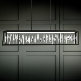 Mirage 54in LED 3000K/3500K/4000K 120V-277V Linear Pendant in Black with Clear Optic Crystal (1118061|BPD16254-BK)