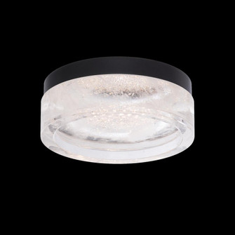 Melange 8in LED 3000K/3500K/4000K 120V Flush Mount in Black with Optic Haze Quartz (1118061|BFM61208-BK)