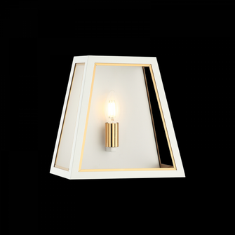 1LTG ''Rosalie'' WH + AG Wall Sconce 10''W X 10''H X 6''E E12 60W (3605|W72101WHAG)