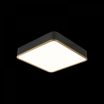 15'' Diam ''Ainslay'' Square Black + Aged Gold Ceiling Mount (3605|M10545BKAG)