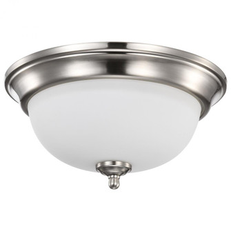 Center Lock 13 Inch LED Flush Mount; 19 Watt; 3000K; Brushed Nickel Finish; Frosted Glass (81|62/1560)