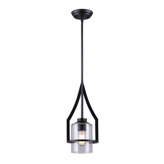 WARREN, IPL375A01BK7, MBK Color, 1 Lt 6.5'' Width Rod Pendant, Clear Glass, 60W T (801|IPL375A01BK7)