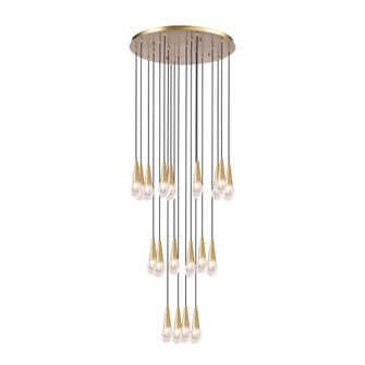 Montauk Multi-light Chandelier - Burnished Brass (10813|KCH3204R-20BS)