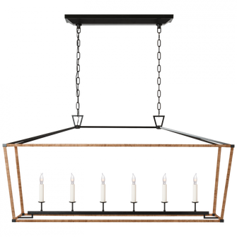 Darlana Large Rattan Wrapped Linear Lantern (279|CHC 5766AI/NRT)