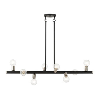 8 Light Black Large Chandelier with Brushed Nickel Accents (108|45868-04)