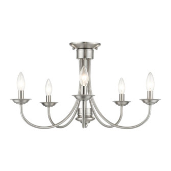 5 Light Brushed Nickel Large Semi-Flush (108|42684-91)