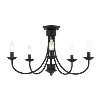 5 Light Black Large Semi-Flush (108|42684-04)