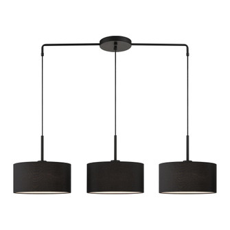 3 Light Black Large Linear Chandelier (108|50273-04)