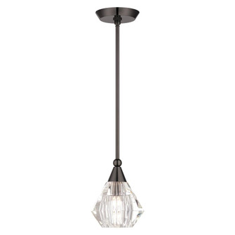 1 Light Black Chrome Crystal Single Pendant (108|47071-46)