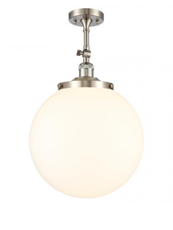 Beacon - 1 Light - 14 inch - Brushed Satin Nickel - Semi-Flush Mount (3442|201F-SN-G201-14)