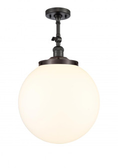 Beacon - 1 Light - 14 inch - Oil Rubbed Bronze - Adjustable Semi-Flush Mount (3442|201F-OB-G201-14)