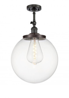 Beacon - 1 Light - 14 inch - Oil Rubbed Bronze - Adjustable Semi-Flush Mount (3442|201F-OB-G202-14)