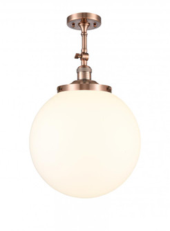 Beacon - 1 Light - 14 inch - Antique Copper - Adjustable Semi-Flush Mount (3442|201F-AC-G201-14)