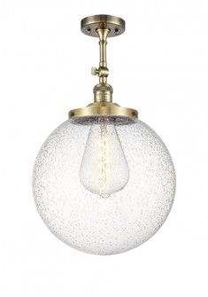Beacon - 1 Light - 14 inch - Antique Brass - Adjustable Semi-Flush Mount (3442|201F-AB-G204-14)
