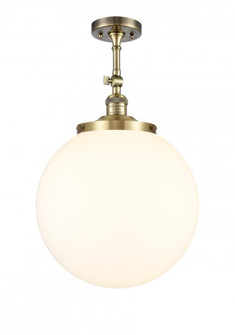 Beacon - 1 Light - 14 inch - Antique Brass - Adjustable Semi-Flush Mount (3442|201F-AB-G201-14)
