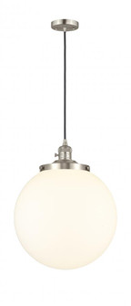 Beacon - 1 Light - 14 inch - Brushed Satin Nickel - Cord hung - Mini Pendant (3442|201CSW-SN-G201-14)
