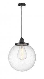 Beacon - 1 Light - 14 inch - Matte Black - Cord hung - Mini Pendant (3442|201CSW-BK-G204-14)