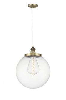 Beacon - 1 Light - 14 inch - Antique Brass - Cord hung - Mini Pendant (3442|201CSW-AB-G202-14)