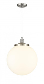 Beacon - 1 Light - 14 inch - Brushed Satin Nickel - Cord hung - Mini Pendant (3442|201C-SN-G201-14)