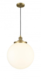 Beacon - 1 Light - 14 inch - Brushed Brass - Cord hung - Mini Pendant (3442|201C-BB-G201-14)
