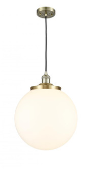 Beacon - 1 Light - 14 inch - Antique Brass - Cord hung - Mini Pendant (3442|201C-AB-G201-14)