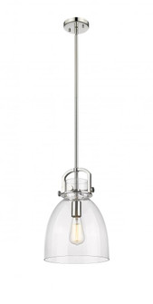 Newton Bell - 1 Light - 10 inch - Polished Nickel - Stem Hung - Mini Pendant (3442|412-1S-PN-10CL)
