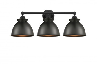Adirondack - 3 Light - 26 inch - Matte Black - Bath Vanity Light (3442|616-3W-BK-M14-BK)