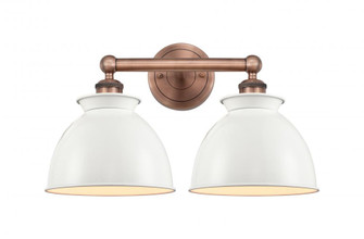 Adirondack - 2 Light - 17 inch - Antique Copper - Bath Vanity Light (3442|616-2W-AC-M14-W)