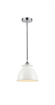 Adirondack - 1 Light - 8 inch - Polished Chrome - Cord hung - Mini Pendant (3442|616-1P-PC-M14-W)
