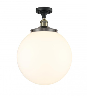 Beacon - 1 Light - 14 inch - Black Antique Brass - Semi-Flush Mount (3442|517-1CH-BAB-G201-14)