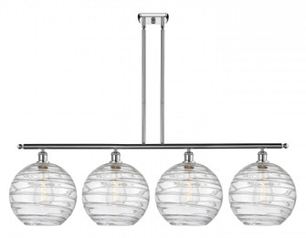 Athens Deco Swirl - 4 Light - 50 inch - Polished Chrome - Cord hung - Island Light (3442|516-4I-PC-G1213-12)