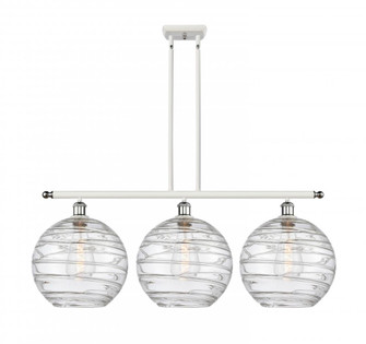 Athens Deco Swirl - 3 Light - 39 inch - White Polished Chrome - Cord hung - Island Light (3442|516-3I-WPC-G1213-12)