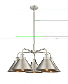 Ballston Urban - 5 Light - 27 inch - Satin Nickel - Chandelier (3442|916-5CR-SN-M10-SN)