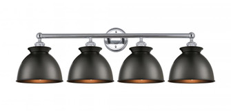 Adirondack - 4 Light - 35 inch - Polished Chrome - Bath Vanity Light (3442|616-4W-PC-M14-BK)