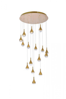 Amherst 36 inch LED chandelier in satin gold (758|3816D36SG)