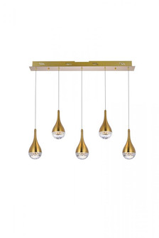 Amherst 34 inch LED pendant in satin gold (758|3805D33SG)