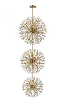 Vera 48 inch three tiers crystal starburst chandelier in satin gold (758|2500G48L3SG)